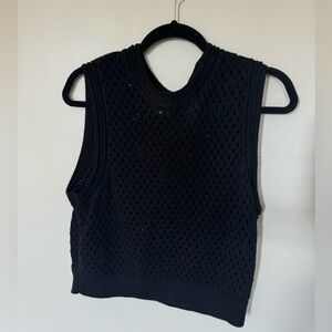 Crochet black top